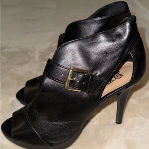 Brash Women’s Black Faux Leather Stilettos- Size 9.5